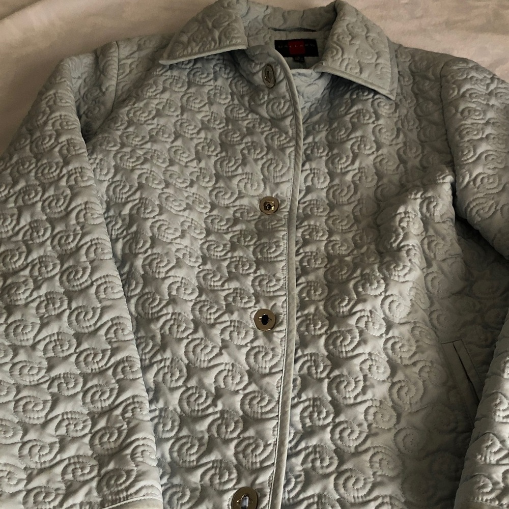Gallery Light Blue Quilted Puffer Jacket